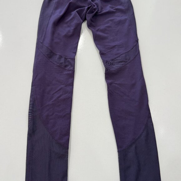 Gymshark Dry Full Length Leggings Purple Athletic Pants Cutout Mesh Size M - Picture 9 of 9